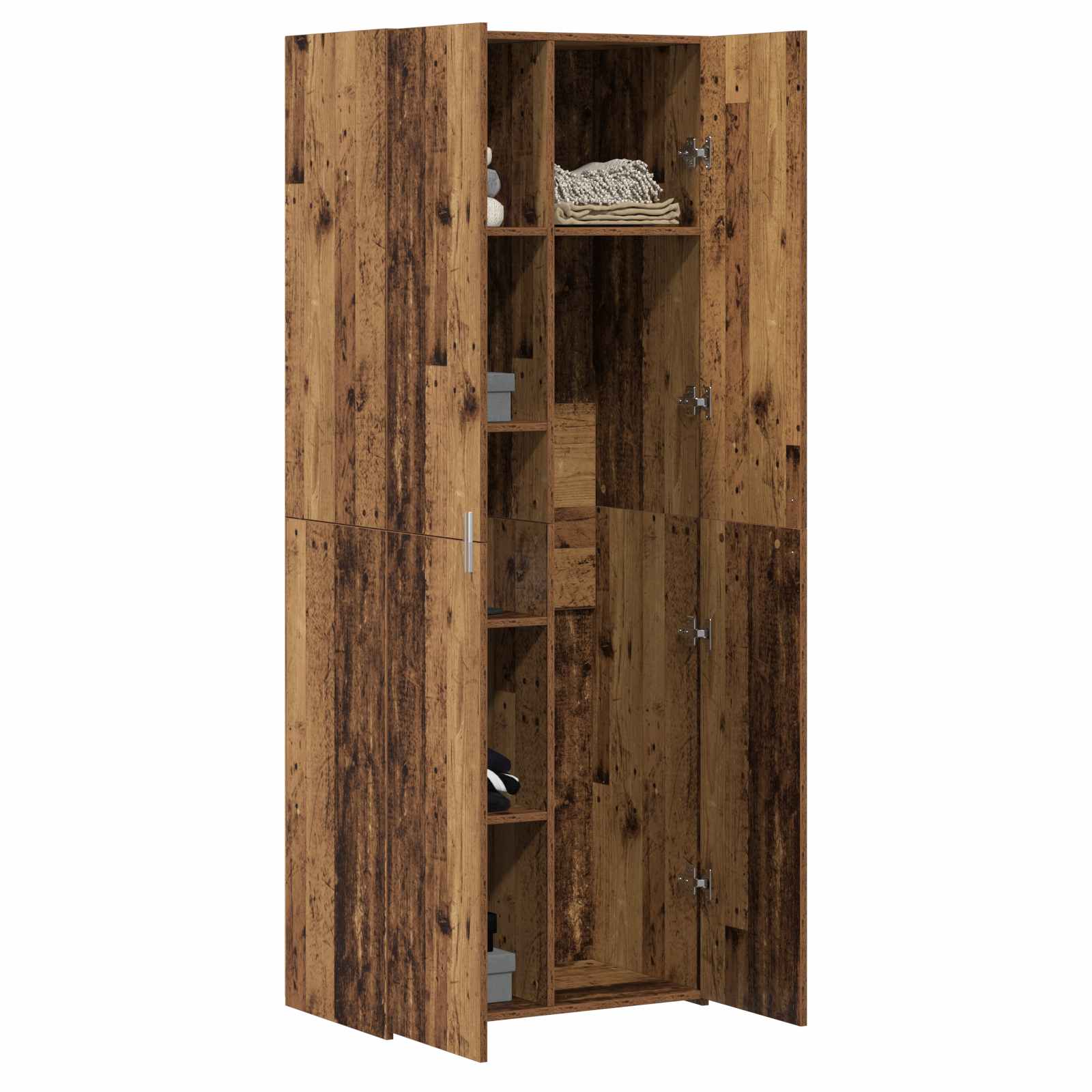 Highboard 2 pcs Παλιό ξύλο 70 x 42,5 x 185 εκ