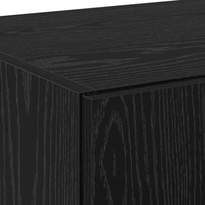 Highboard Μαύρη δρυς 70 x 42.5 x 185 εκ Επεξεργασμένο ξύλο - Pakobazaar