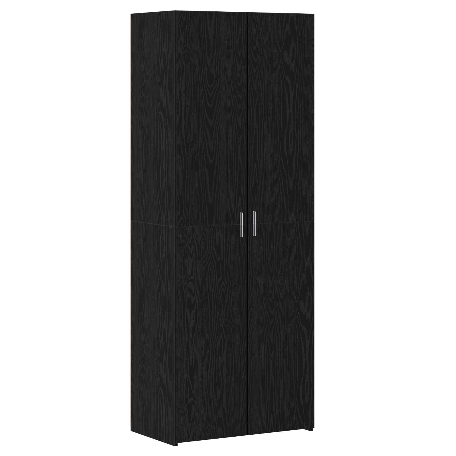 Highboard Μαύρη δρυς 70 x 42.5 x 185 εκ Επεξεργασμένο ξύλο - Pakobazaar