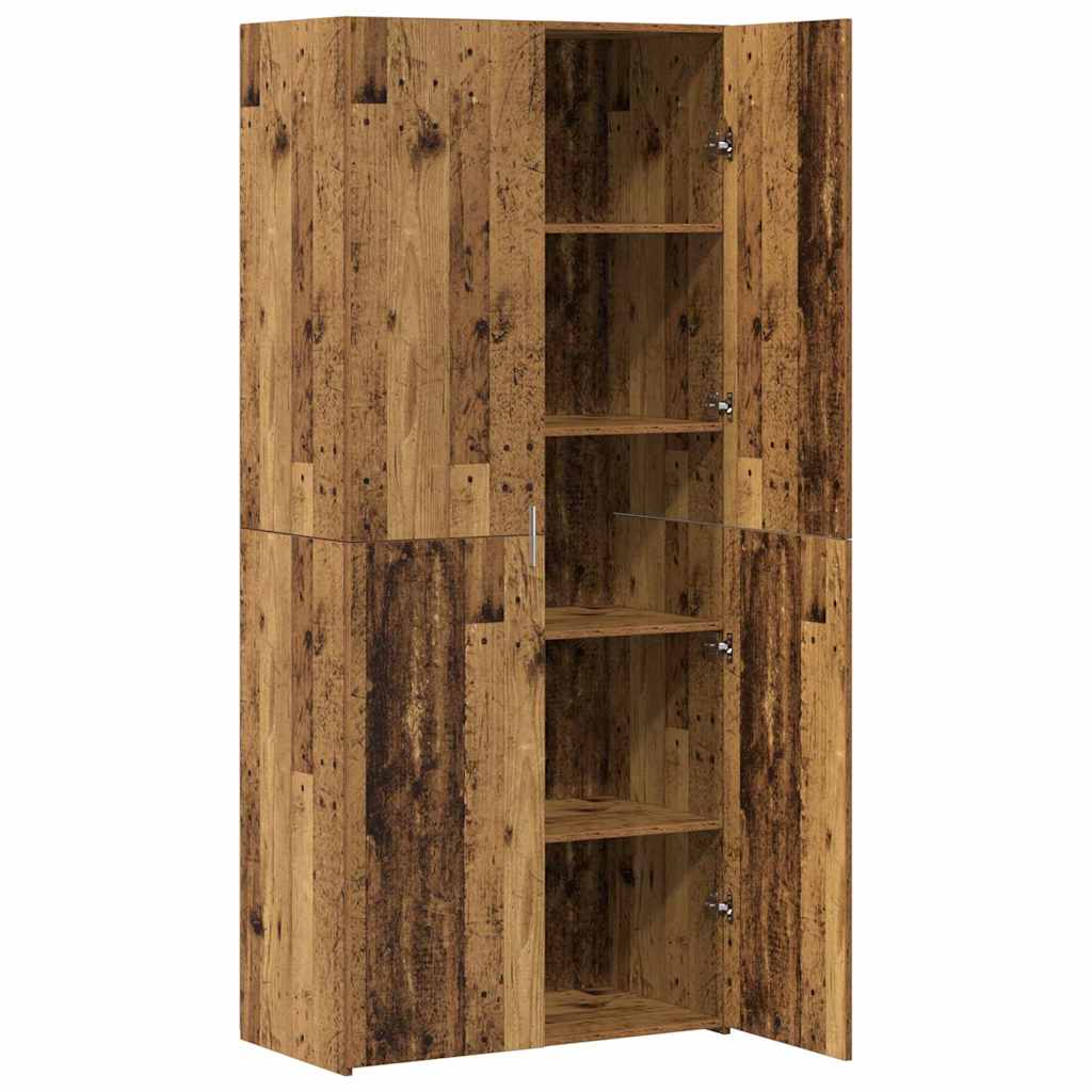 Highboard 2 pcs Παλιό ξύλο 80 x 42 x 185 εκ - Pakobazaar
