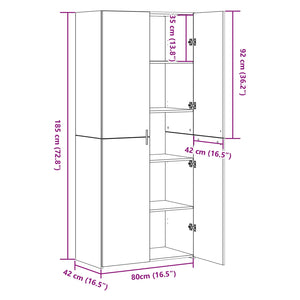 Highboard 2 pcs Artisan Oak 80 x 42 x 185 εκ - Pakobazaar