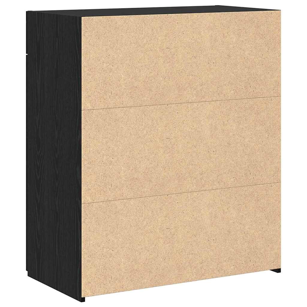 Ντουλάπι αποθήκευσης με συρτάρι Μαύρη δρυς 80 x 42.5 x 93.5 εκ.