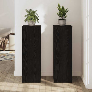 Βάση φυτών 2 pcs Μαύρη Οξυά 33 x 33 x 100 cm Επεξεργασμένο ξύλο - Pakobazaar