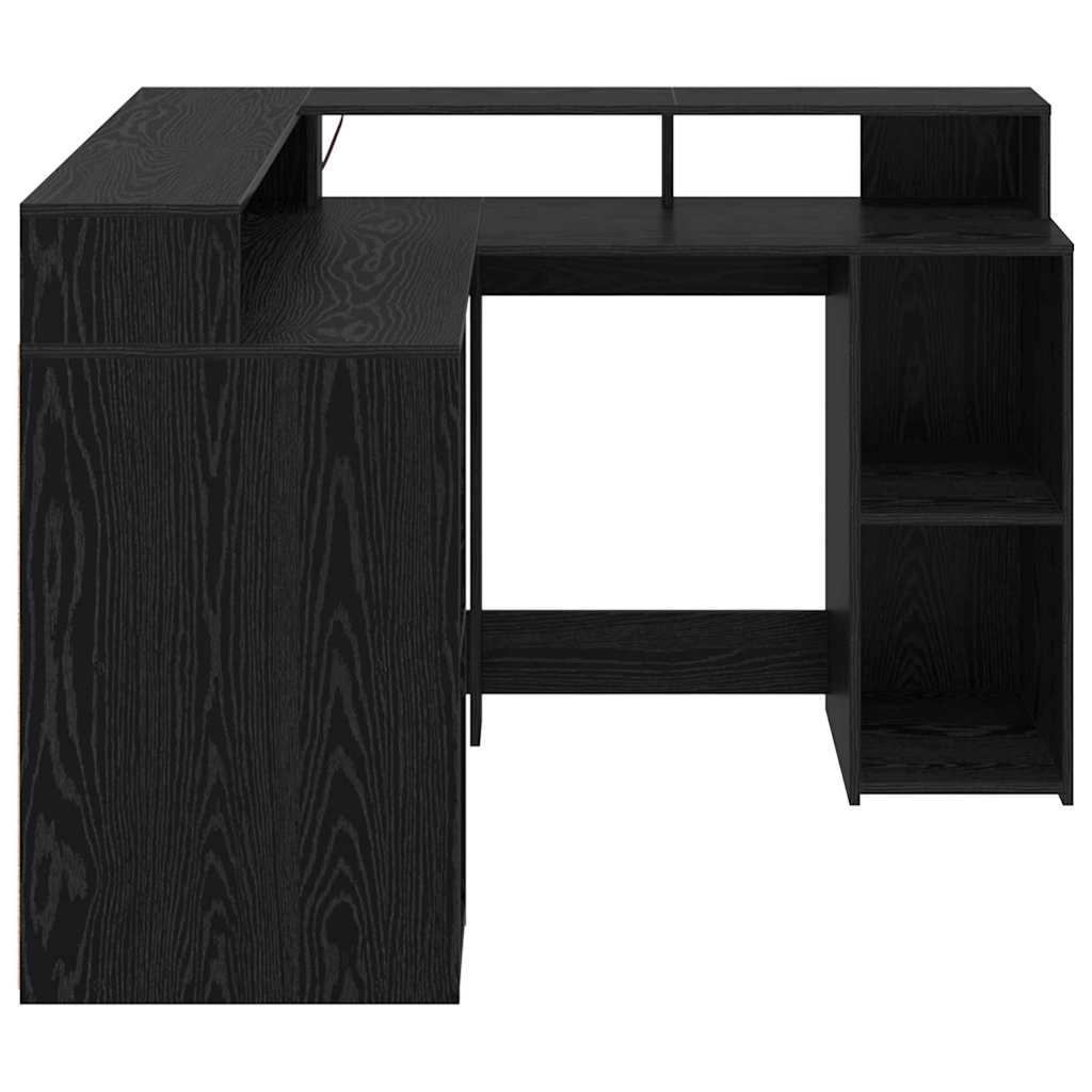 Γραφείο Μαύρη Οξυά 130 x 130 x 91 εκ. Επεξεργασμένο ξύλο