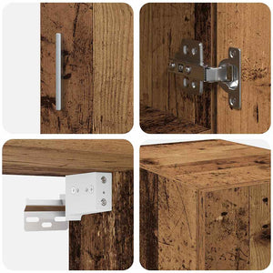 Ντουλάπι αποθήκευσης 3 pcs Παλιό ξύλο 30 x 42,5 x 225 εκ - Pakobazaar