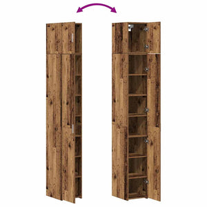 Ντουλάπι αποθήκευσης 3 pcs Παλιό ξύλο 30 x 42,5 x 225 εκ - Pakobazaar