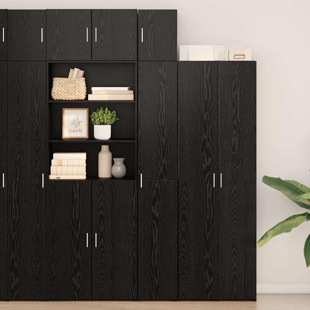 Ντουλάπι αποθήκευσης 3 pcs Μαύρη Οξυά 30 x 42,5 x 225 εκ - Pakobazaar