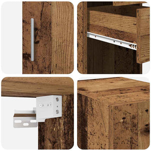 Ντουλάπι αποθήκευσης 2 pcs Παλιό ξύλο 30 x 42,5 x 225 εκ - Pakobazaar