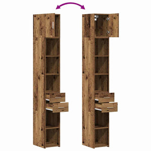 Ντουλάπι αποθήκευσης 2 pcs Παλιό ξύλο 30 x 42,5 x 225 εκ - Pakobazaar
