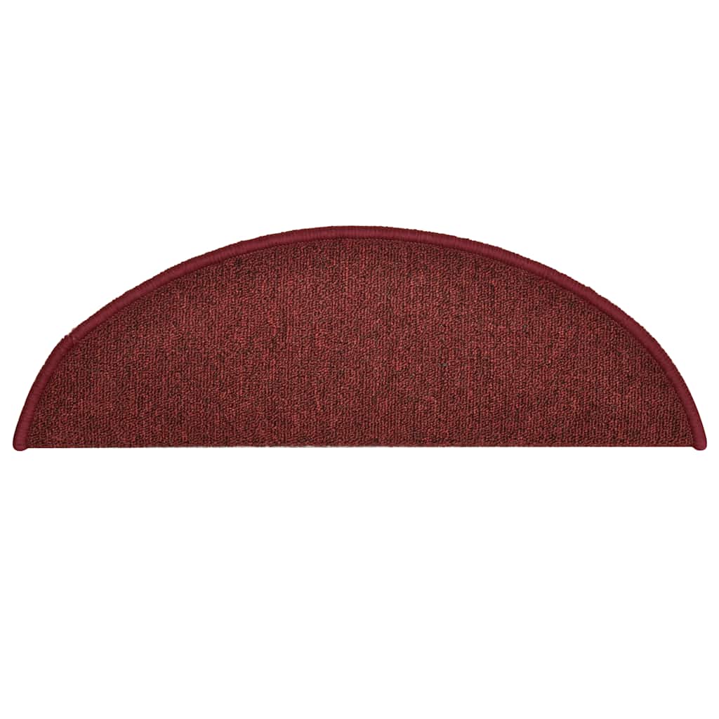 Πατάκια Σκαλιών 30 τεμ. Μπορντό Ημίστρογγυλά 56x17x3 εκ.