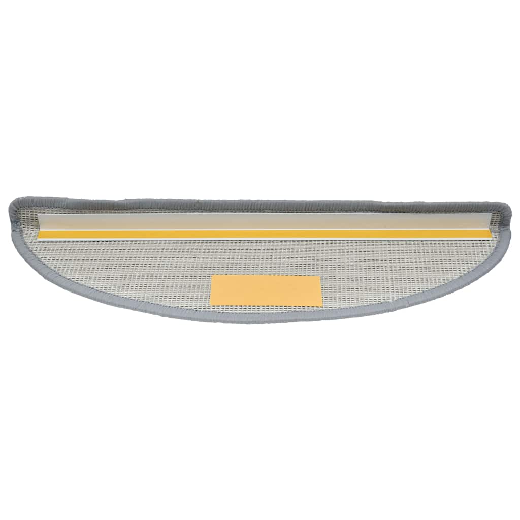 Πατάκια Σκαλιών 30 τεμ. Γκρι Ημίστρογγυλά 56x17x3 εκ.