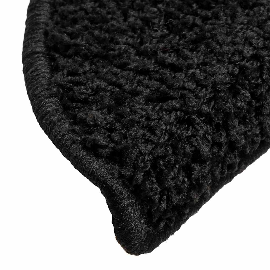 Πατάκια Σκαλιών 30 τεμ. Μαύρα Ημίκυκλα 56x17x3 εκ.