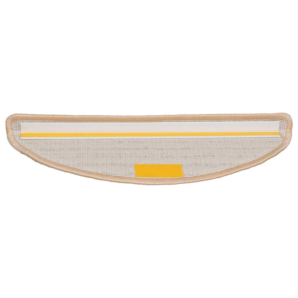 Πατάκια Σκαλιών 30 τεμ. Κρεμ Ημίστρογγυλά 56x17x3 εκ.