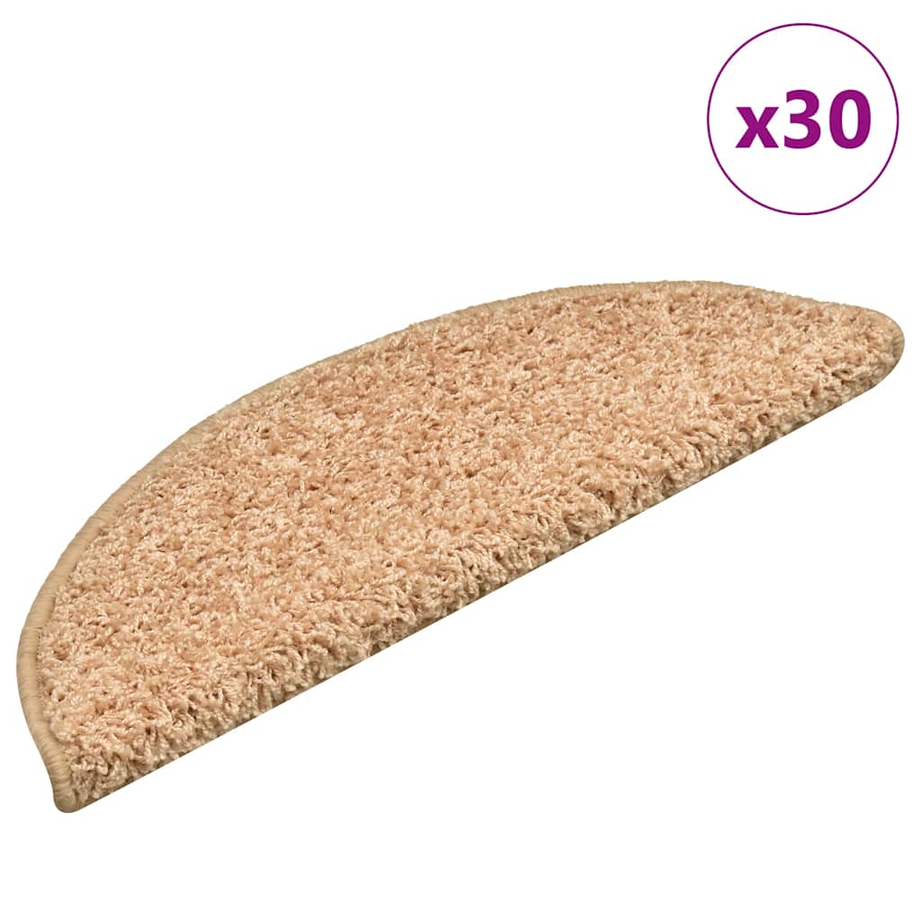 Πατάκια Σκαλιών 30 τεμ. Χρυσά Ημίστρογα 56x17x3 εκ. - Pakobazaar