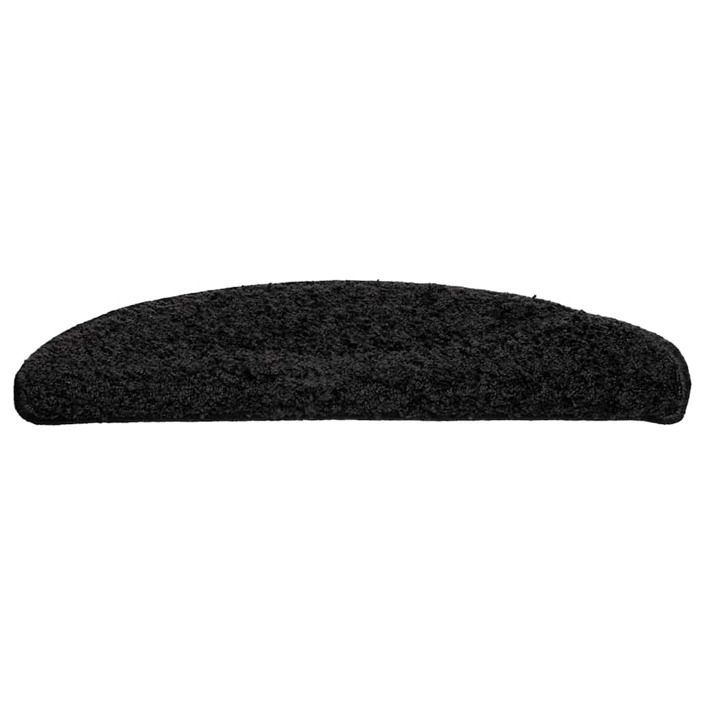 Πατάκια Σκαλιών 20 τεμ. Μαύρα Ημίκυκλα 56x17x3 εκ.