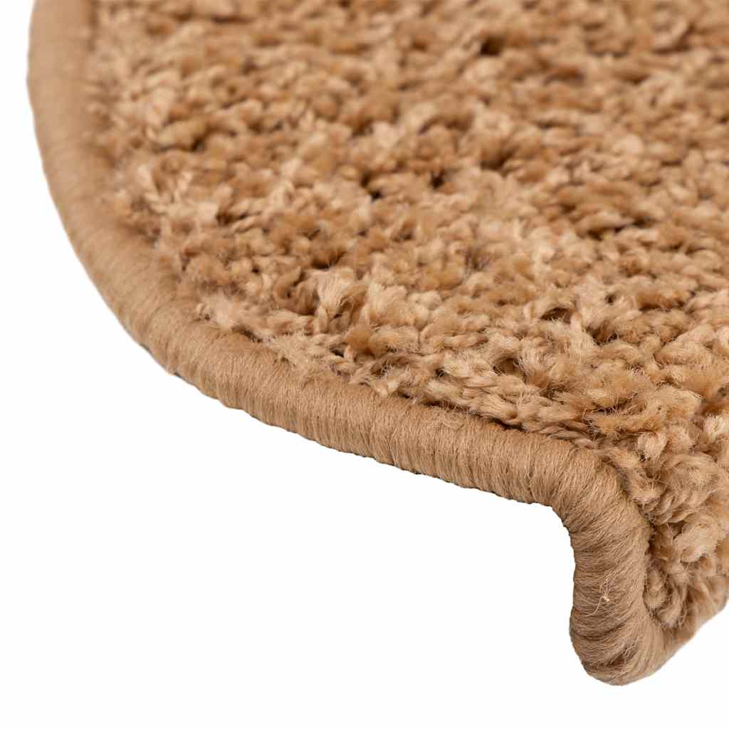 Πατάκια Σκαλιών 20 τεμ. Μπεζ Ημίστρογγυλά Μεγάλα 65x21x4 εκ.