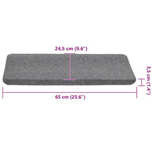 Πατάκια Σκάλας Αυτοκόλλητα 30 τεμ. Γκρι 65x24,5x3,5 εκ. - Pakobazaar