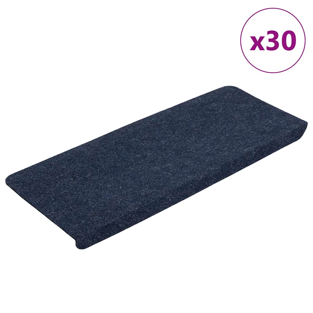 Πατάκια Σκάλας Αυτοκόλλητα 30 τεμ. Μπλε 65x24,5x3,5 εκ. - Pakobazaar