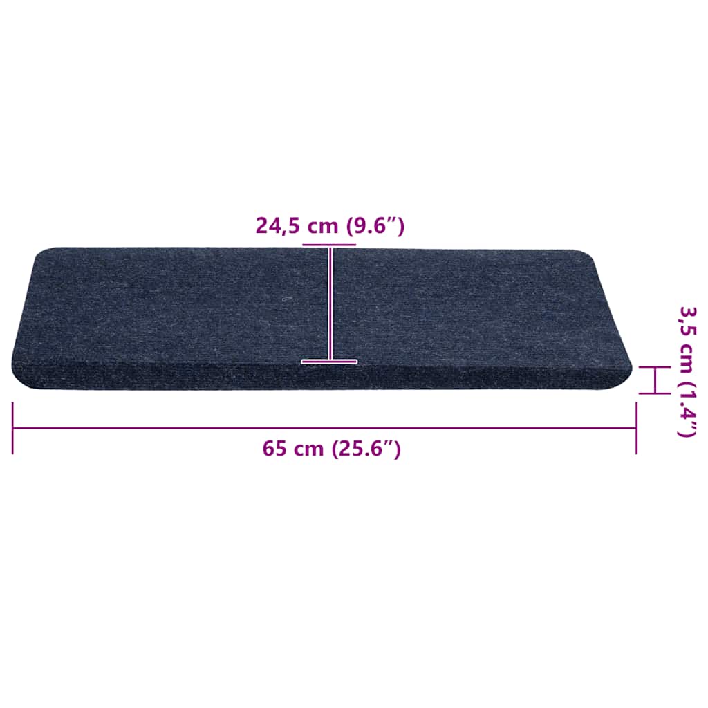 Πατάκια Σκάλας Αυτοκόλλητα 30 τεμ. Μπλε 65x24,5x3,5 εκ. - Pakobazaar