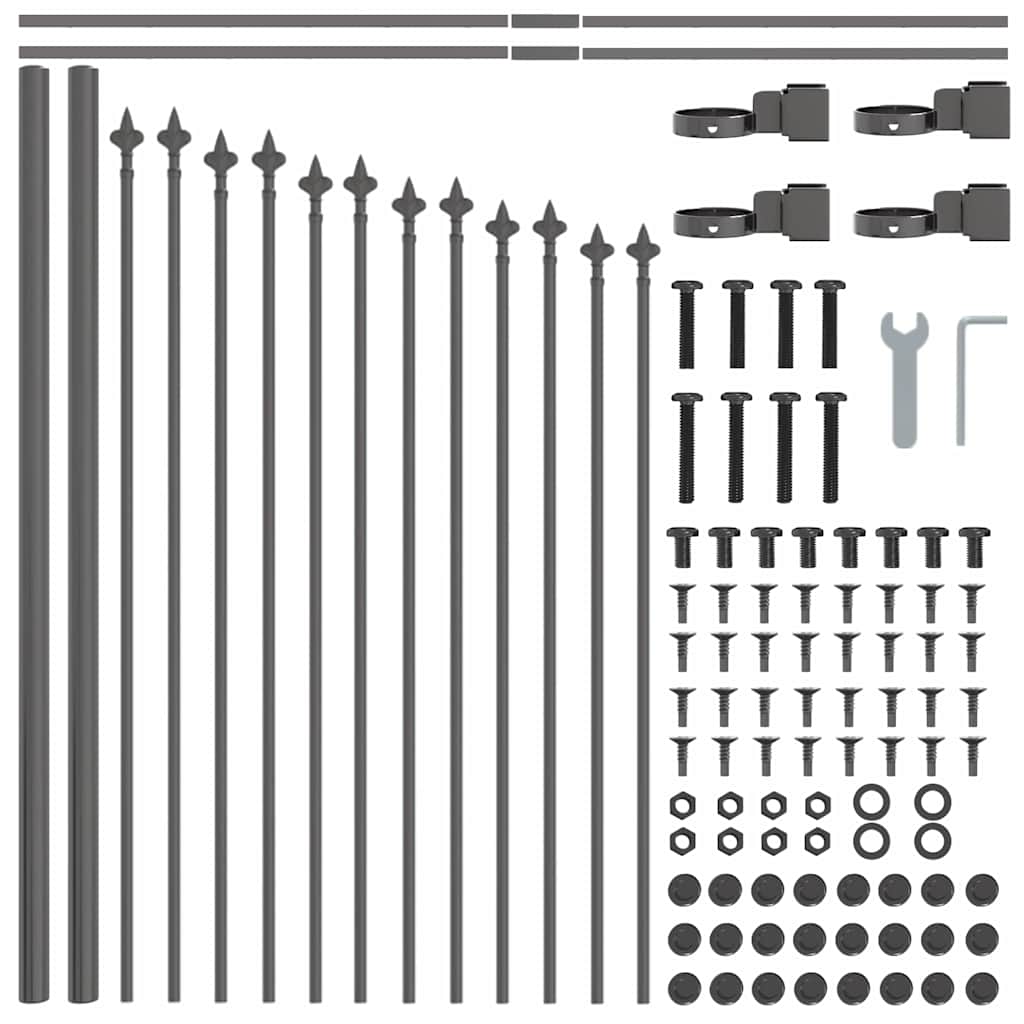 Φράχτης Κήπου 2 pcs Γκρι 170 x 140 εκ