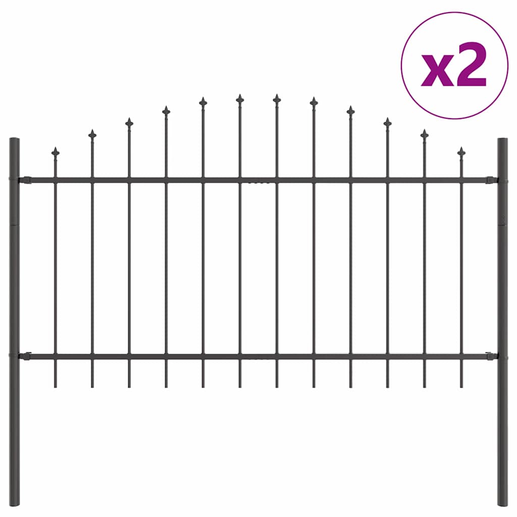 Φράχτης Κήπου 2 pcs Γκρι 170 x 140 εκ