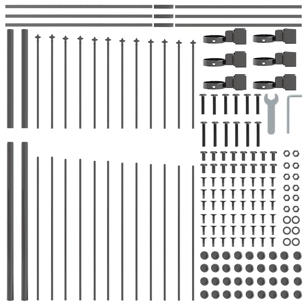 Φράχτης Κήπου 3 pcs Γκρι 170 x 215 cm
