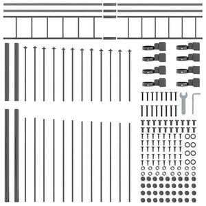 Φράχτης Κήπου 4 pcs Γκρι 170 x 225 cm - Pakobazaar