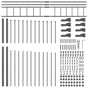 Φράχτης Κήπου 7 pcs Γκρι 170 x 225 cm - Pakobazaar