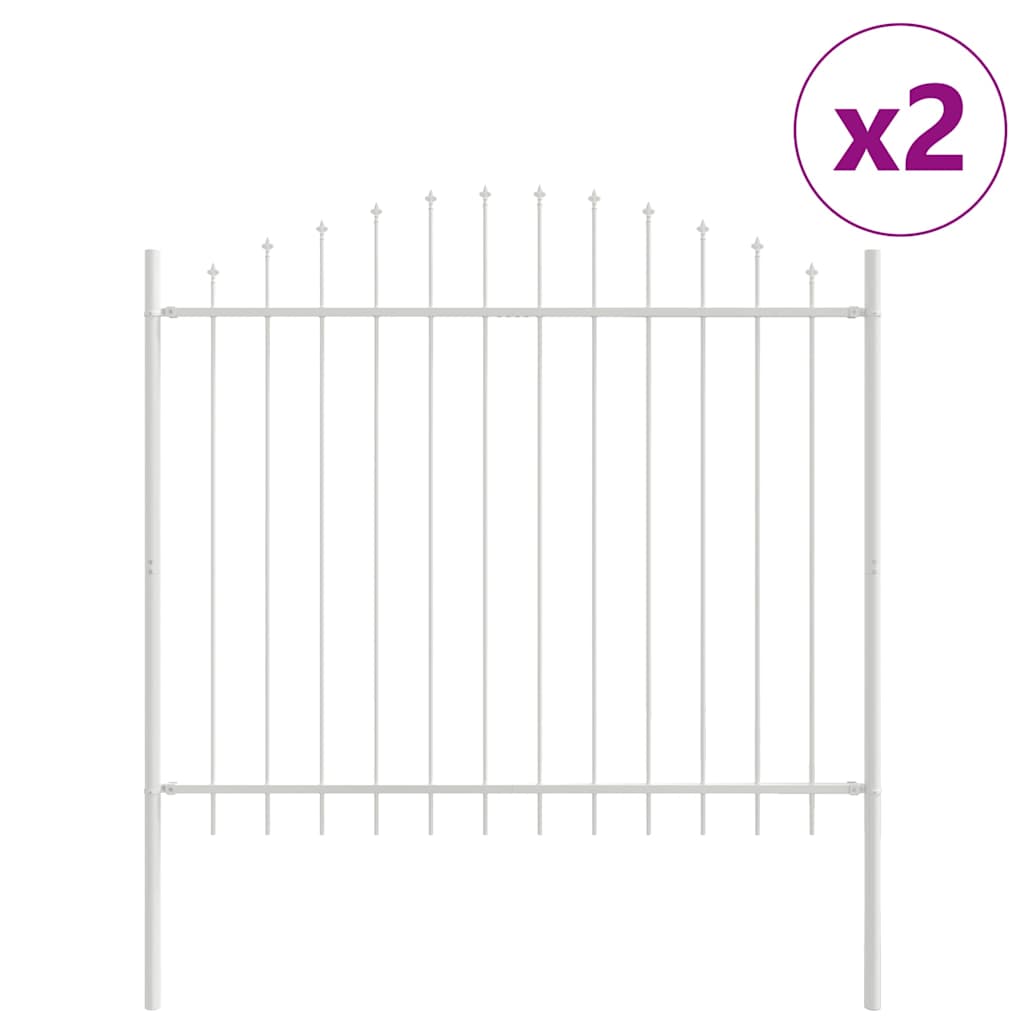 Φράχτης Κήπου 2 pcs Λευκό 170 x 165 cm