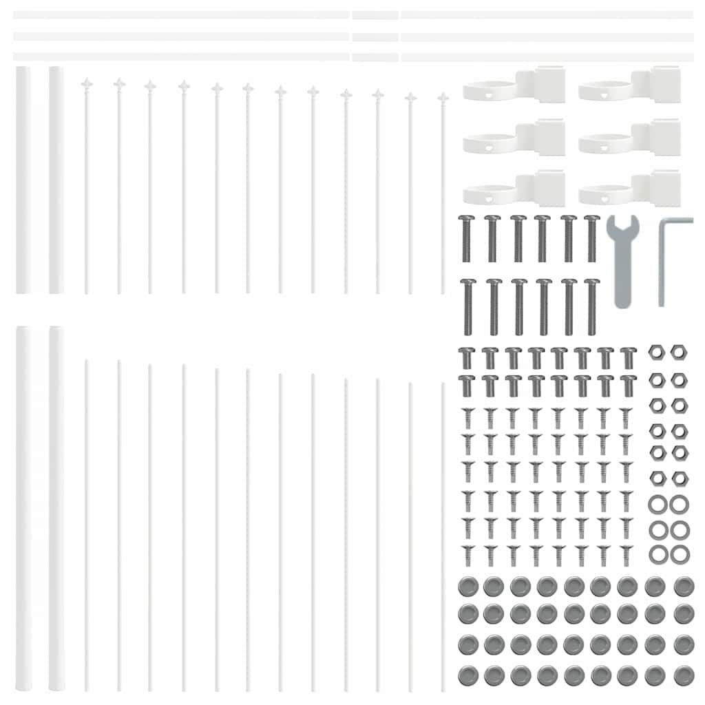 Φράχτης Κήπου 2 pcs Λευκό 170 x 215 cm