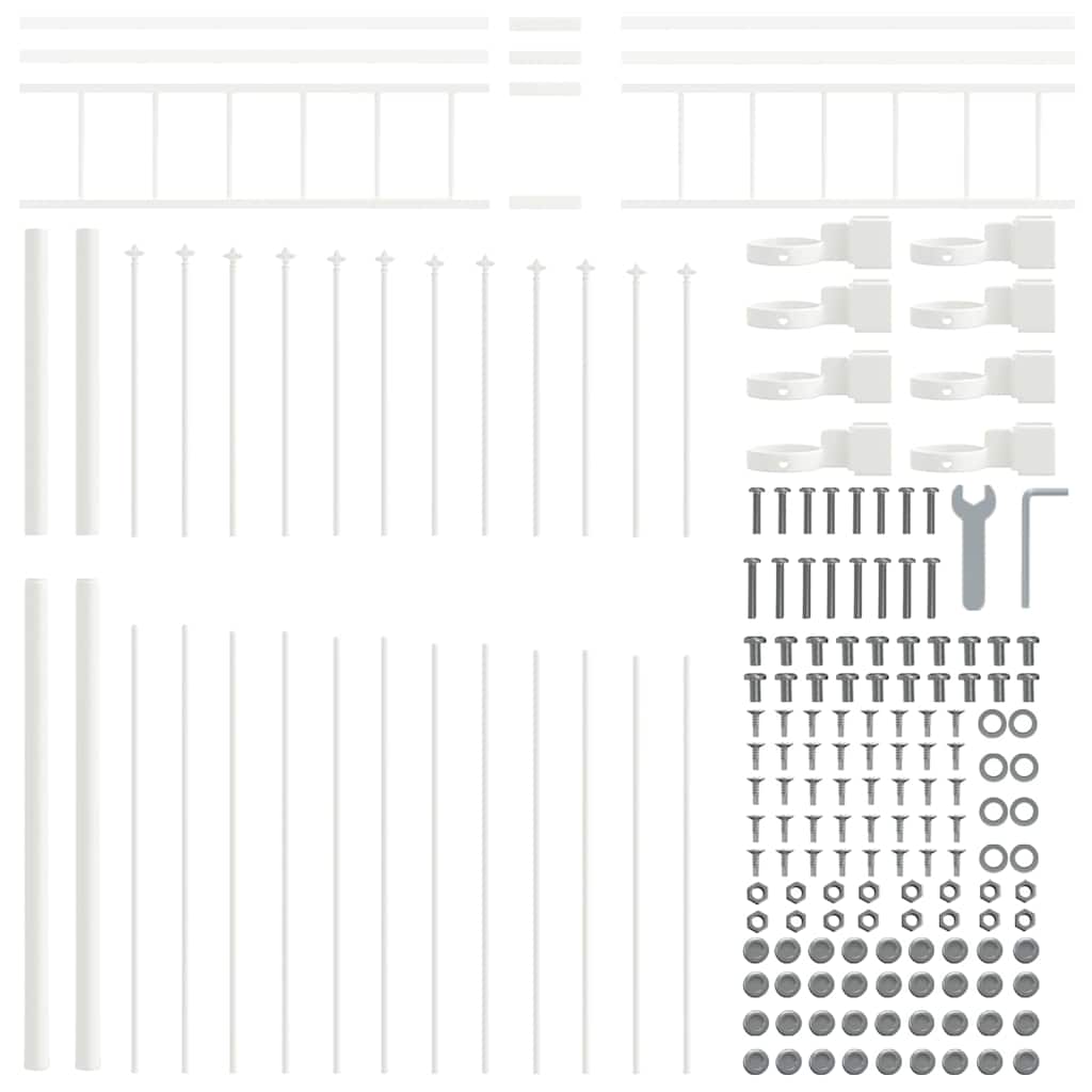 Φράχτης Κήπου 5 pcs Λευκό 170 x 225 cm