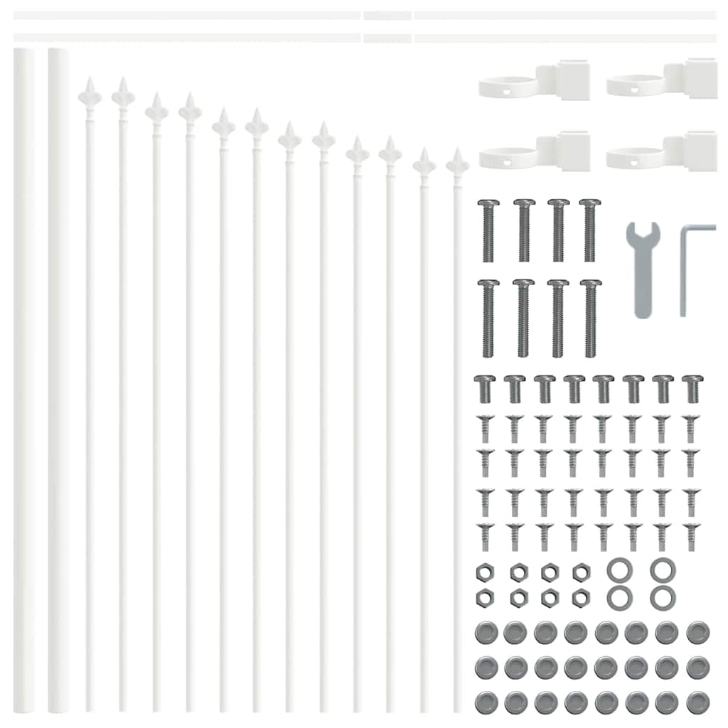 Φράχτης Κήπου 6 pcs Λευκό 170 x 140 εκ