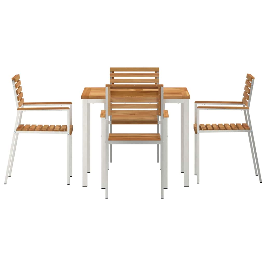 Σέτ φαγητού για κήπο 5 pcs Καφέ Στερεό Ξύλο Τίκ