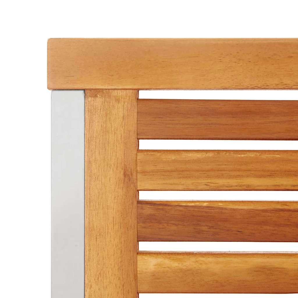 Σέτ φαγητού για κήπο 9 pcs Καφέ Στερεό Ξύλο Ακακίας