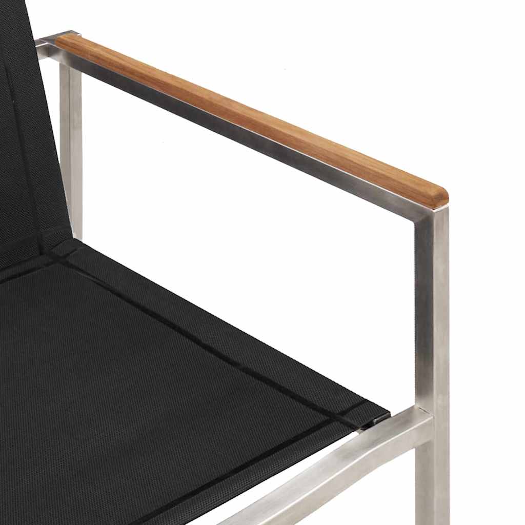 Σέτ φαγητού για κήπο 9 pcs Καφέ Στερεό Ξύλο Τίκ