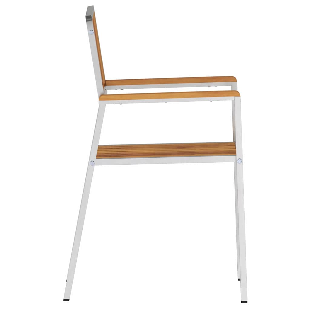 Καρέκλα Κήπου 8 pcs Καφέ 56 x 54,5 x 87 εκ. Στερεό Ξύλο Ακακίας