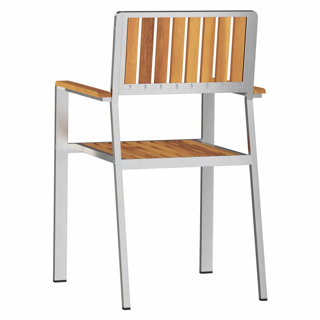 Καρέκλα Κήπου 6 pcs Καφέ 56 x 54,5 x 87 εκ. Στερεό Ξύλο Τίκ