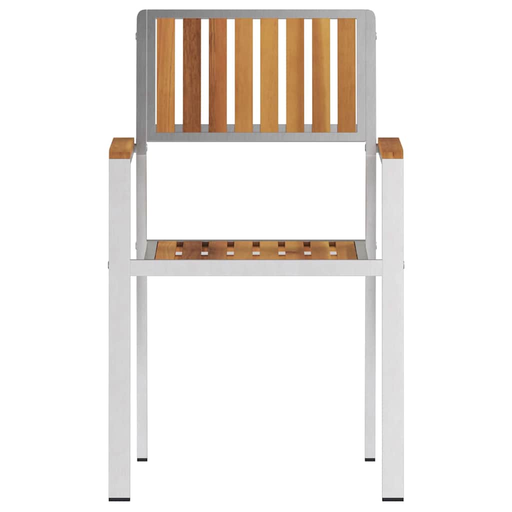 Καρέκλα Κήπου 6 pcs Καφέ 56 x 54,5 x 87 εκ. Στερεό Ξύλο Τίκ