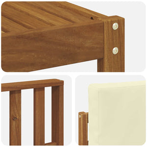 Σειρά Καναπέ Εξωτερικού με μαξιλάρι 5 pcs Φυσικό και Κρέμα - Pakobazaar