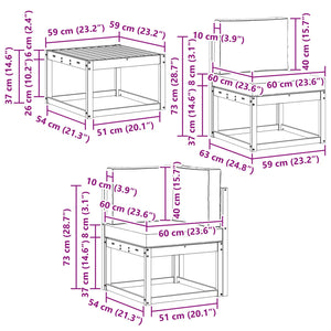 Σειρά Καναπέ Εξωτερικού με μαξιλάρι 9 pcs Φυσικό και Μπεζ - Pakobazaar