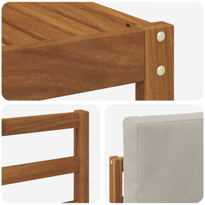 Σειρά Καναπέ Εξωτερικού 8 pcs Φυσικό και Ανοιχτό Γκρι - Pakobazaar