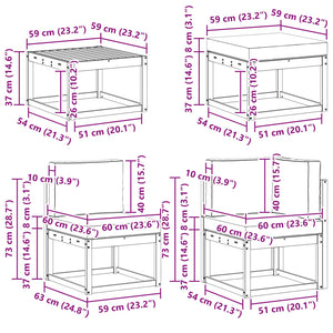 Σειρά Καναπέ Εξωτερικού με μαξιλάρι 8 pcs Φυσικό και Κρέμα - Pakobazaar
