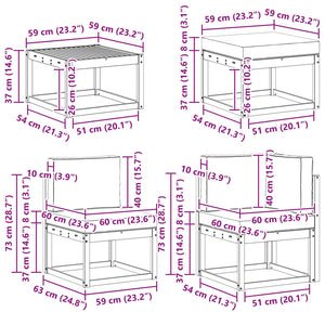 Σειρά Καναπέ Εξωτερικού με μαξιλάρι 8 pcs Φυσικό και Μπεζ - Pakobazaar