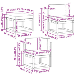 Σειρά Καναπέ Εξωτερικού με μαξιλάρι 8 pcs Φυσικό και Κρέμα - Pakobazaar