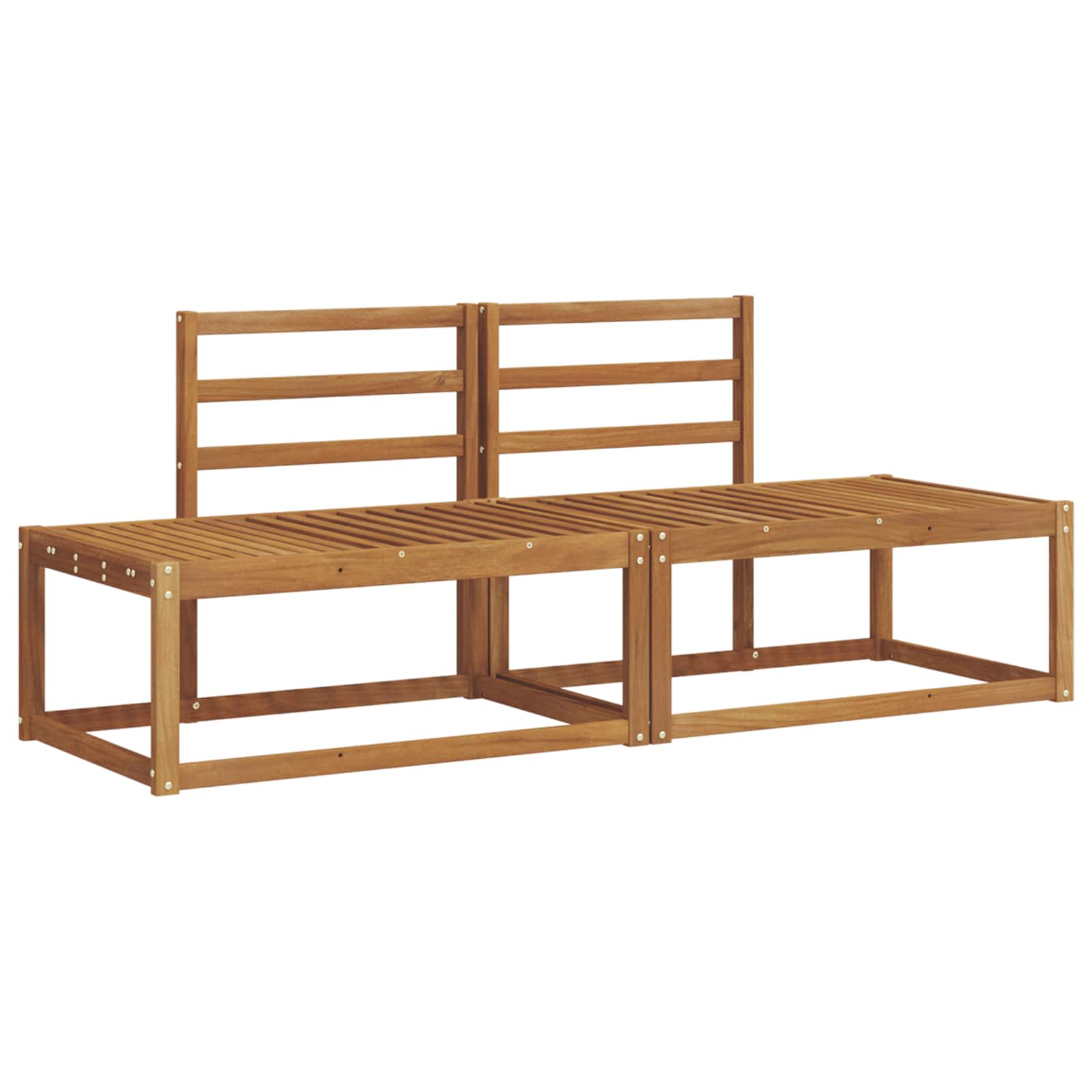 Σειρά Καναπέ Εξωτερικού 2 pcs Φυσικό 182,5 x 63 x 73 εκ. - Pakobazaar