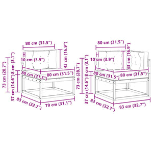 Σειρά Καναπέ Εξωτερικού με μαξιλάρι 6 pcs Φυσικό και Μπεζ - Pakobazaar