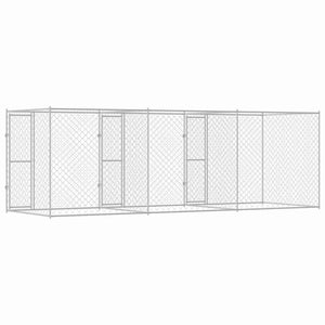 Κλουβί σκύλου Ασημί 600 x 200 x 200 εκ. Επικαλυμμένος Χάλυβας