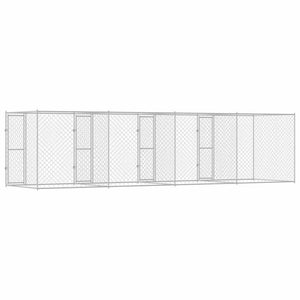 Κλουβί σκύλου Ασημί 800 x 200 x 200 εκ. Επικαλυμμένος Χάλυβας - Pakobazaar