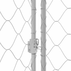 Κλουβί σκύλου Ασημί 400 x 200 x 200 εκ. Επικαλυμμένος Χάλυβας