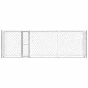 Κλουβί σκύλου Ασημί 600 x 200 x 200 εκ. Επικαλυμμένος Χάλυβας